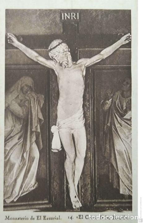 Postales: El Escorial. 14 El Cristo de las Batallas. Huecograbado Hauser y Menet. Nueva. Blanco/Negro