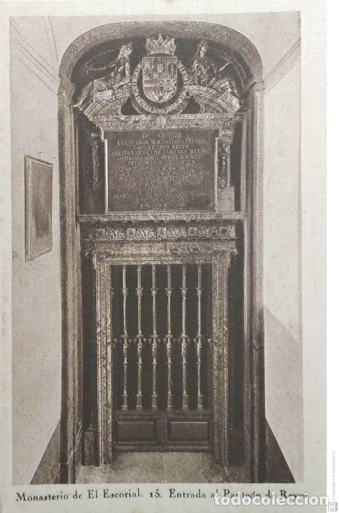 Postales: El Escorial. 15 Entrada al Pante&oacute;n de Reyes. Huecograbado Hauser y Menet. Nueva. Blanco/Negro