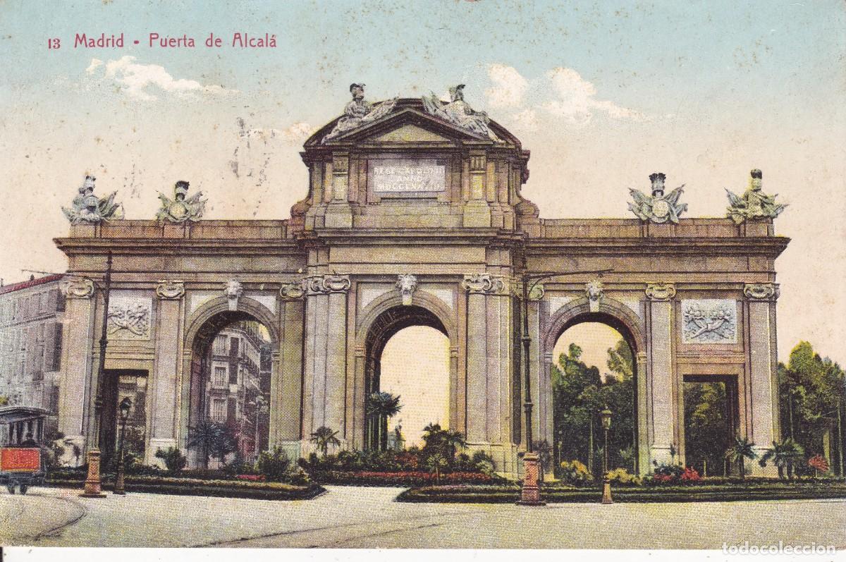 Postales: 13 Madrid puerta de Alcal&aacute; escrita - Foto 1
