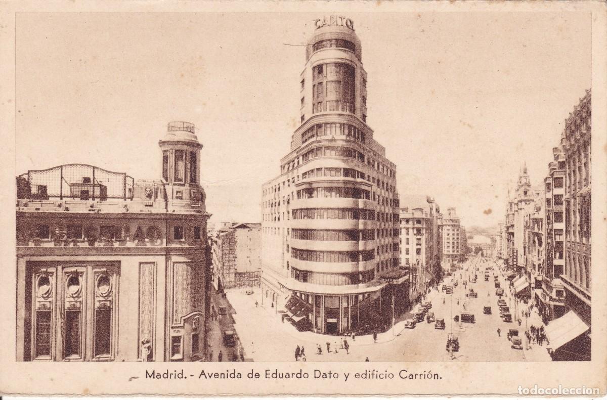 Postales: Madrid Avenida de Eduardo Dato y edificio Carri&oacute;n sin circular - Foto 1