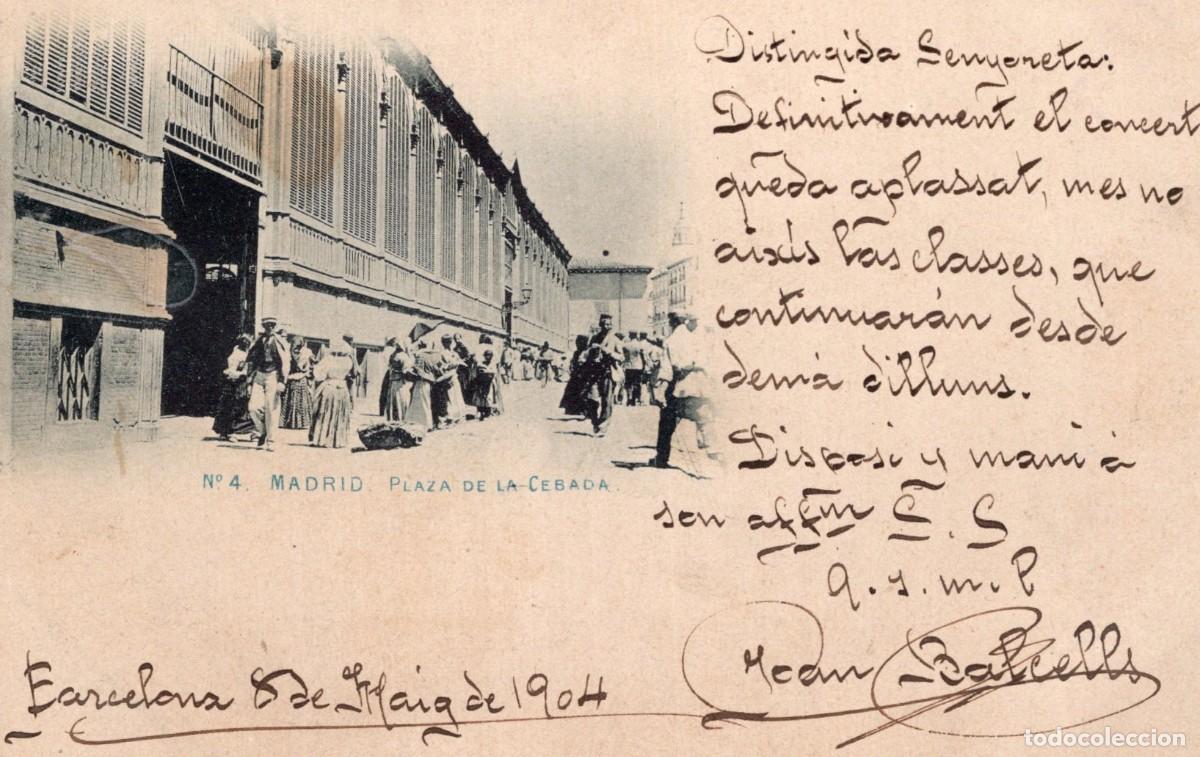 Postales: MADRID. 4 PLAZA DE LA CEBADA - Foto 1