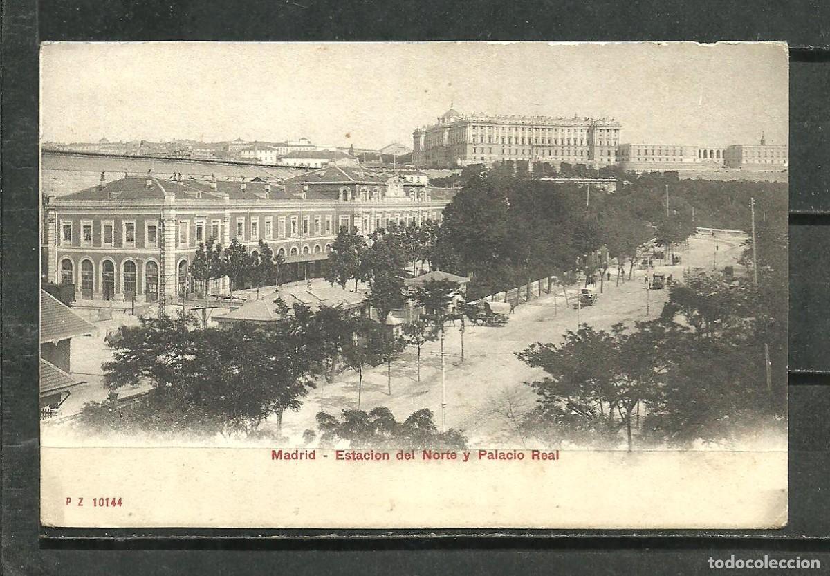 Postales: ESPA&Ntilde;A MADRID- ESTACION NORTE Y PALACIO REAL -PZ 10144- SIN DIVIDIR - NO CIRCULADA