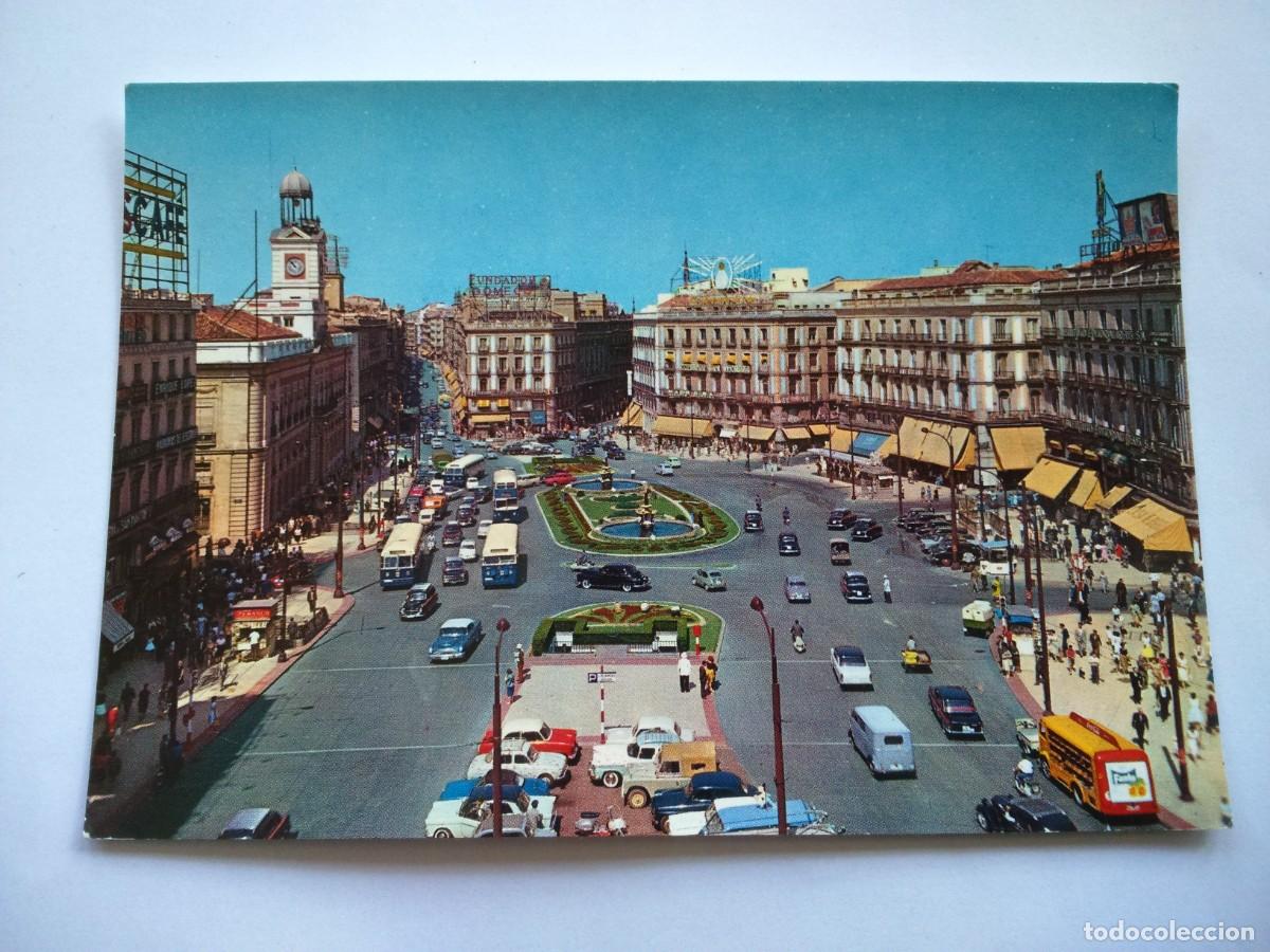 Postales: POSTAL -- MADRID - PUERTA DEL SOL -- USADA -- - Foto 1