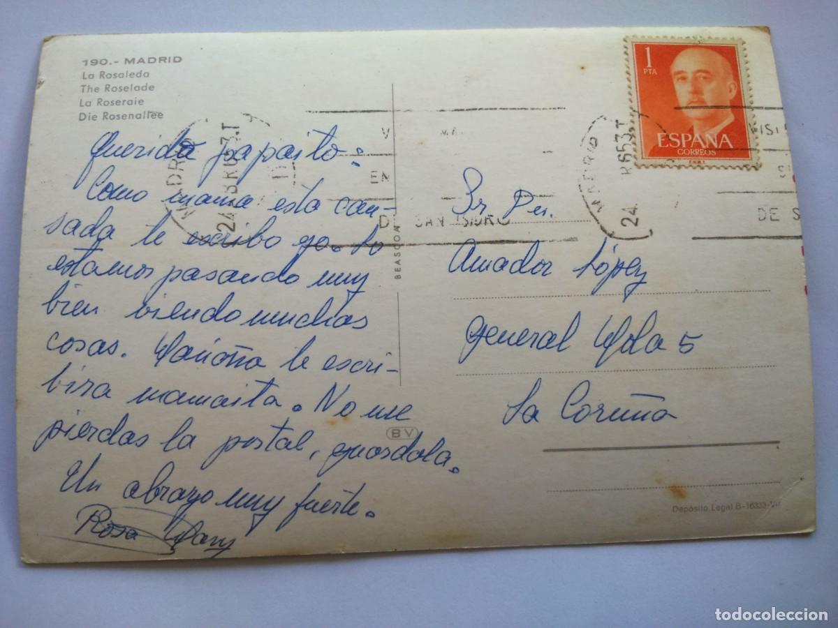 Postales: POSTAL -- MADRID - LA ROSALEDA -- CIRCULADA -- - Foto 2