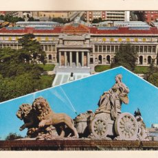 Postales: MADRID. FUENTE DE LA CIBELES Y MUSEO DEL PRADO (1968). Lote 401587214