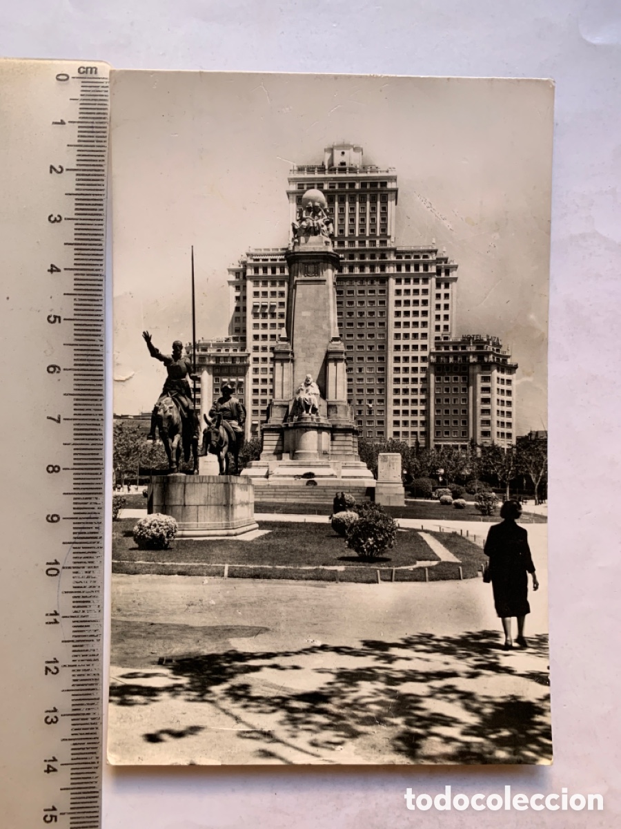 Postales: POSTAL. MADRID. MONUMENTO A CERVANTES. H.A.E. - Foto 1