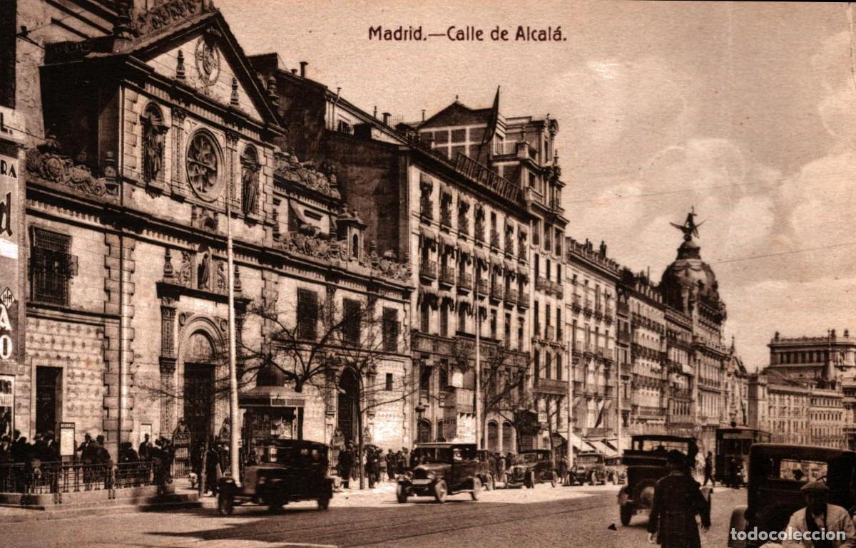 Postales: Madrid calle de alcala sin circular - Foto 1