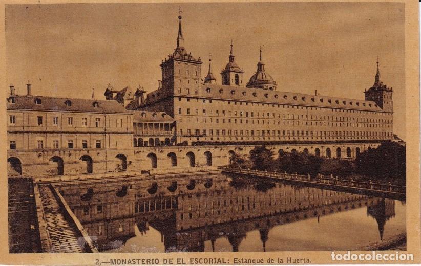 Postales: MONASTERIO DE EL ESCORIAL - ESTANQUE DE LA HUERTA - Foto 1