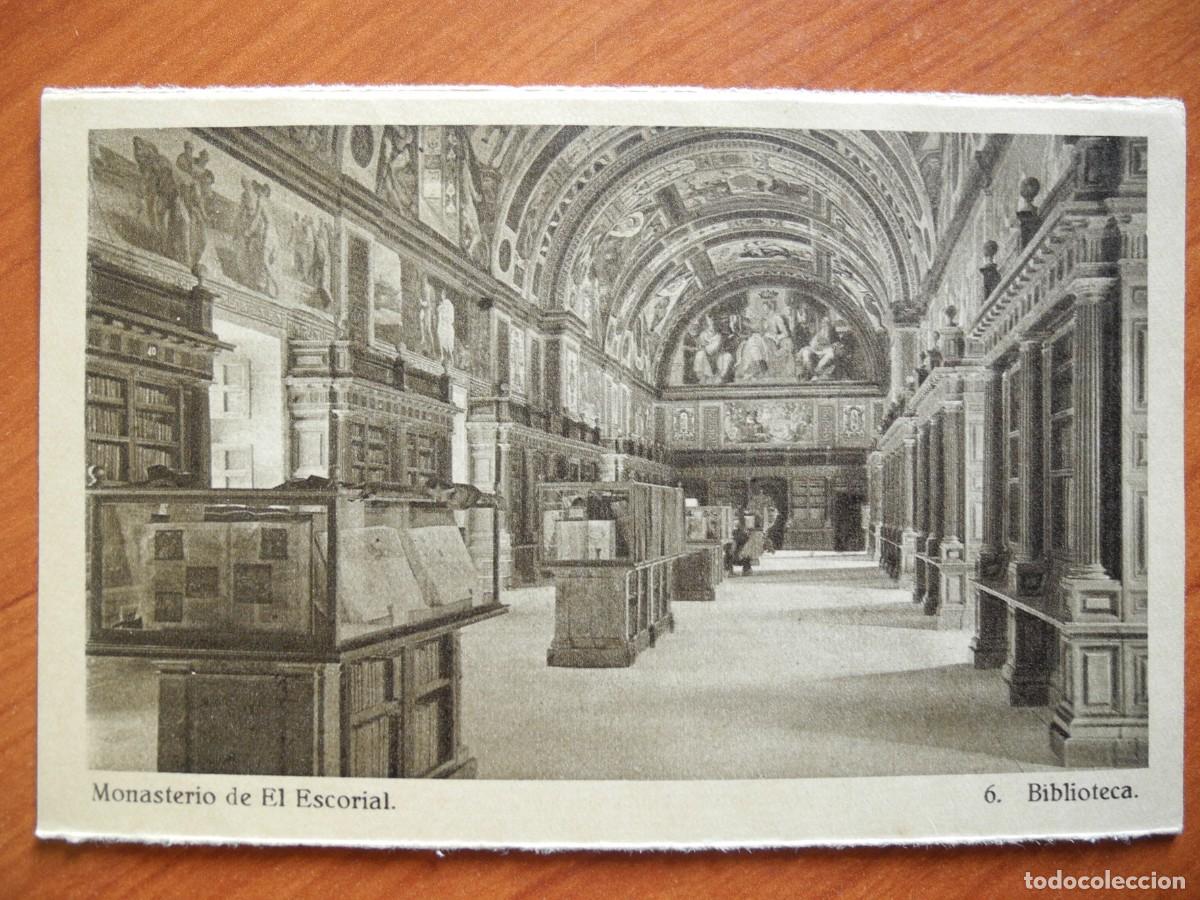 Postkarten: Monasterio de El Escorial n. 6 Biblioteca. Ed. Hauser y Menet. Sin circular