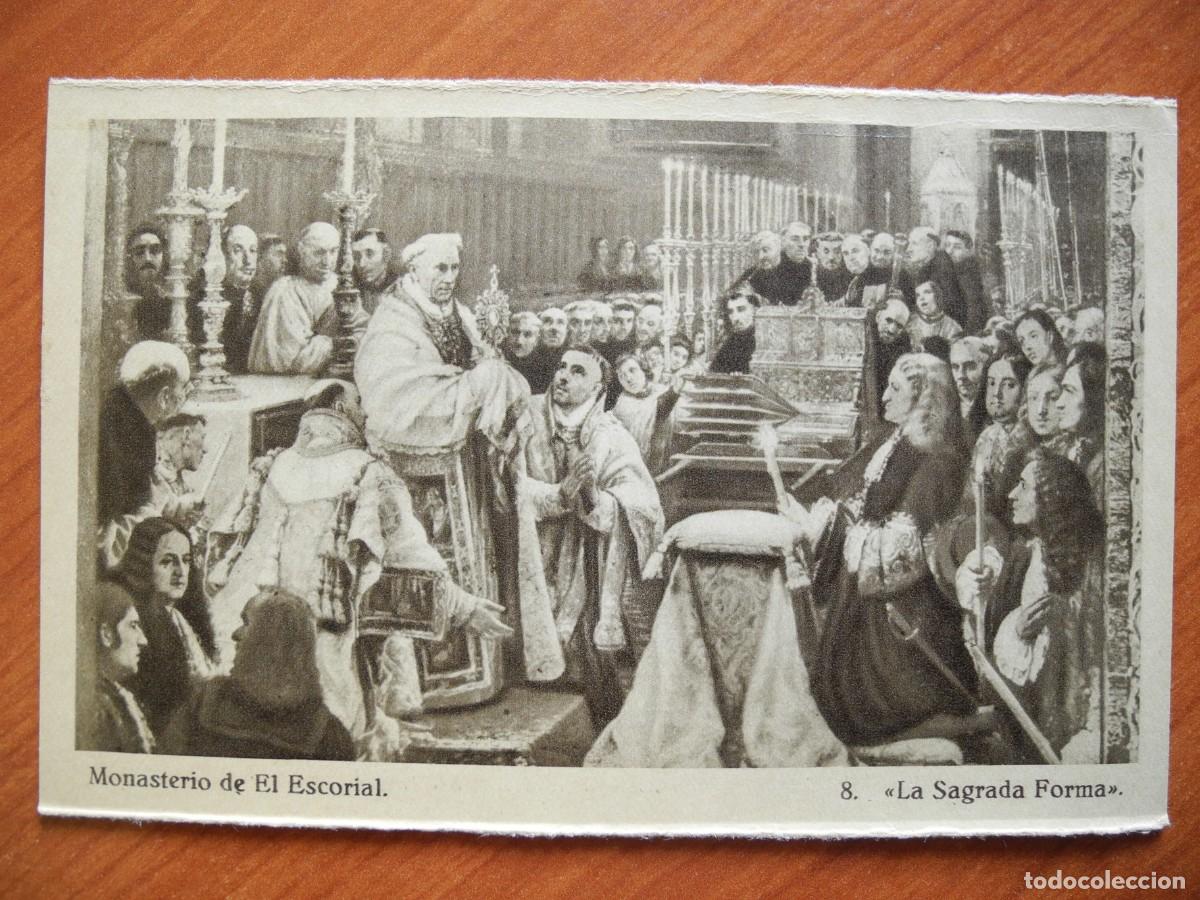 Postkarten: Monasterio de El Escorial n. 8 La Sagrada Forma. Ed. Hauser y Menet. Sin circular