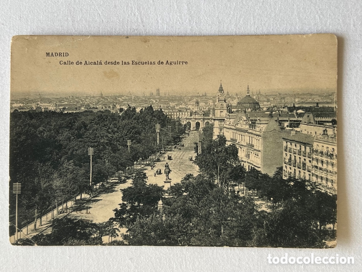 Postkarten: MADRID. Postal Calle de Alcal&aacute; desde las Escuelas de Aguirre. Fotot., Hauser y Menet (h.1910?)
