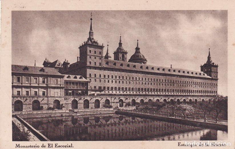 Postales: MONASTERIO DE EL ESCORIAL - ESTANQUE DE LA HUERTA - Foto 1