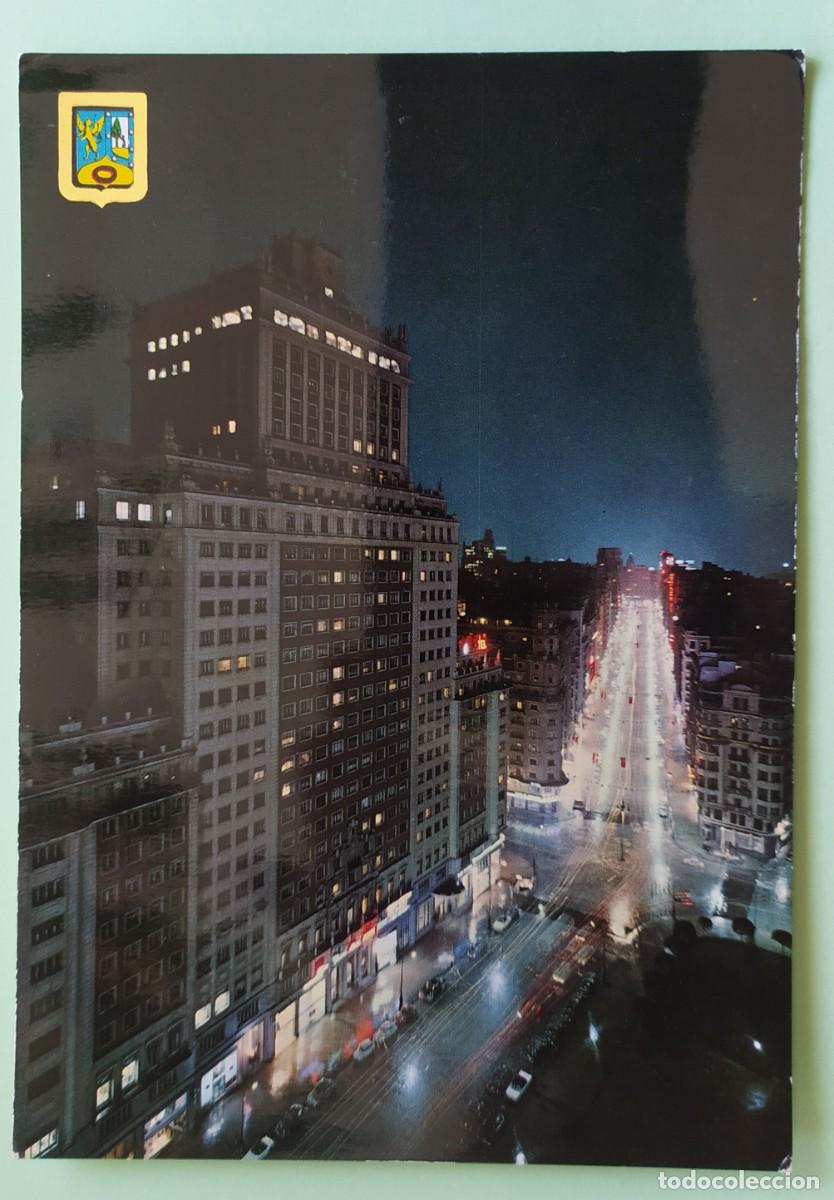 Postales: Madrid - Edificio Espa&ntilde;a y Avenida Jos&eacute; Antonio - Foto 1