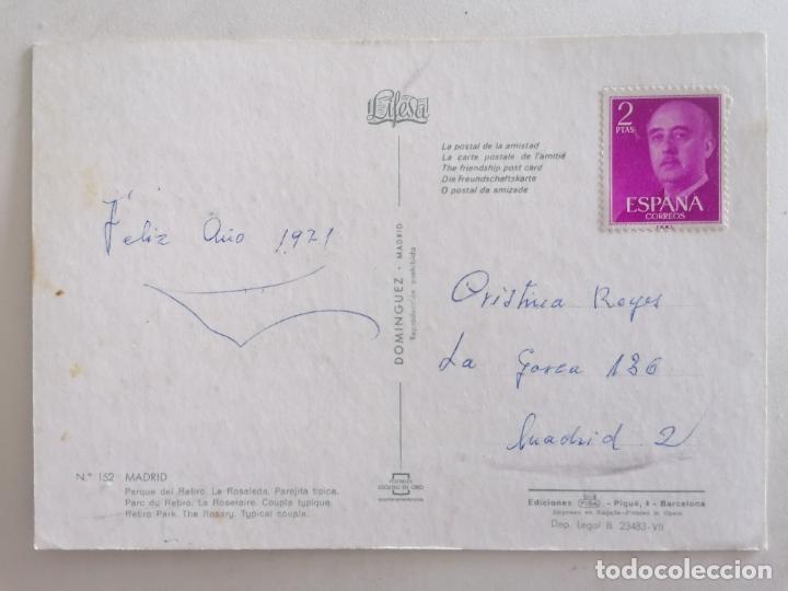 Postales: POSTAL MADRID, PARQUE DEL RETIRO, ROSALEDA - Foto 2