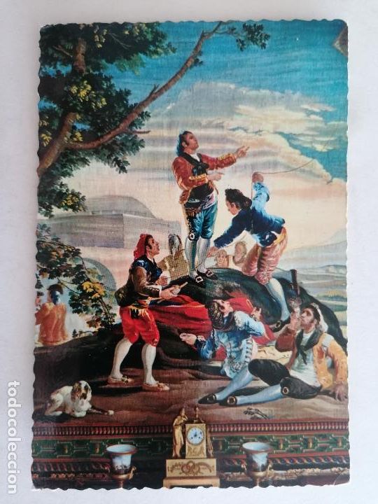 Cartoline: POSTAL EL ESCORIAL-MADRID, PALACIO - TAPIZ EL JUEGO DE LA COMETA