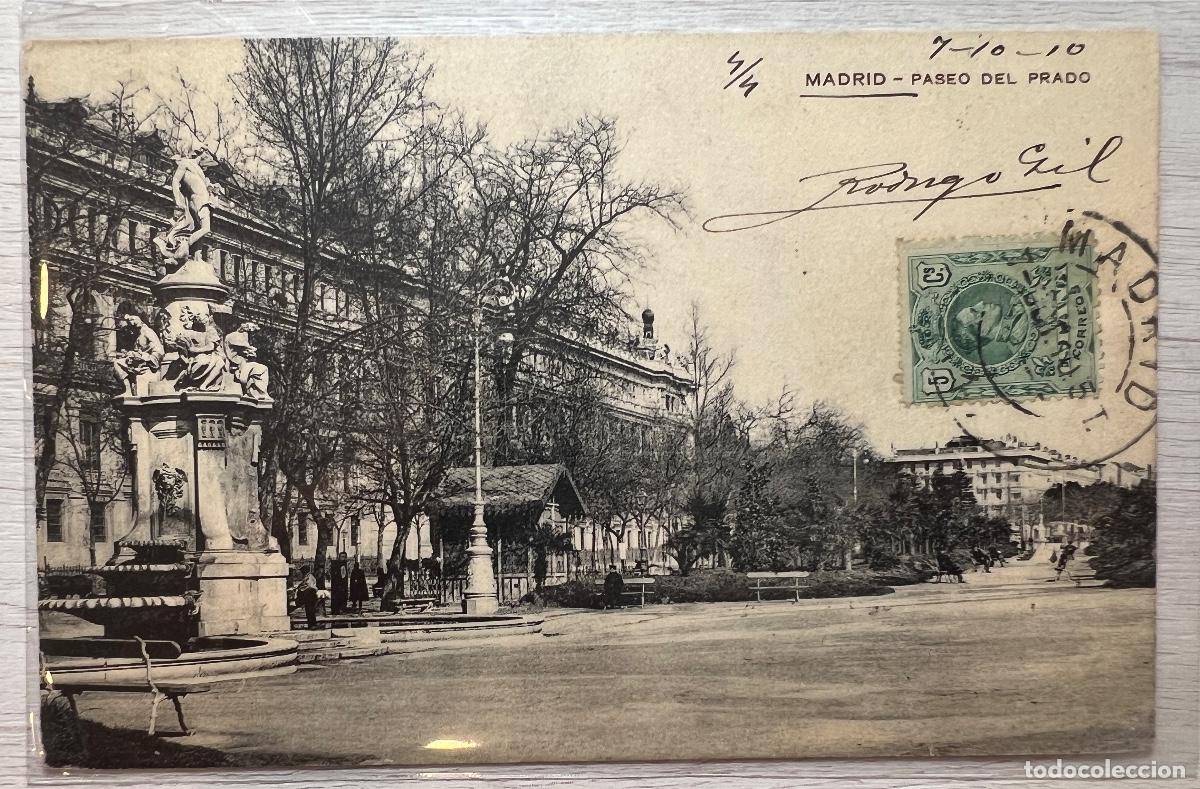 Postales: POSTAL. MADRID. PASEO DEL PRADO. CIRCULADA - Foto 1