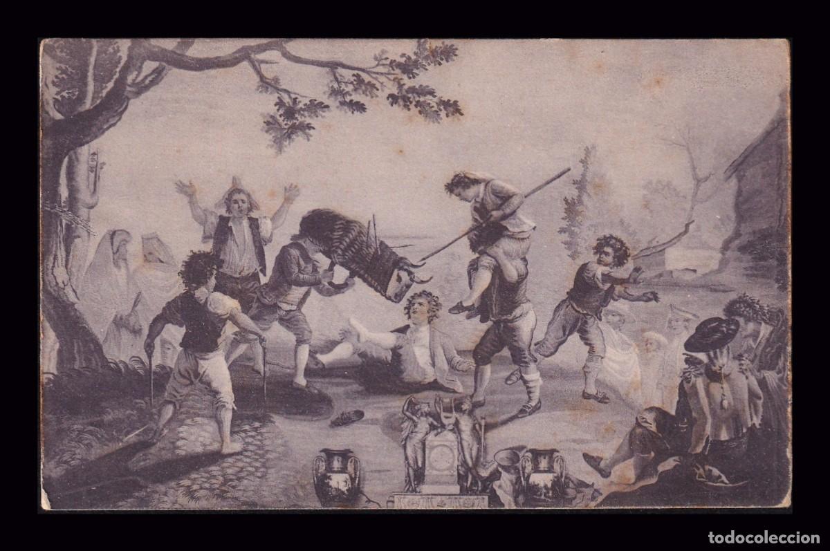 Postcards: Antigua Postal El Escorial Juego de la Vaquilla