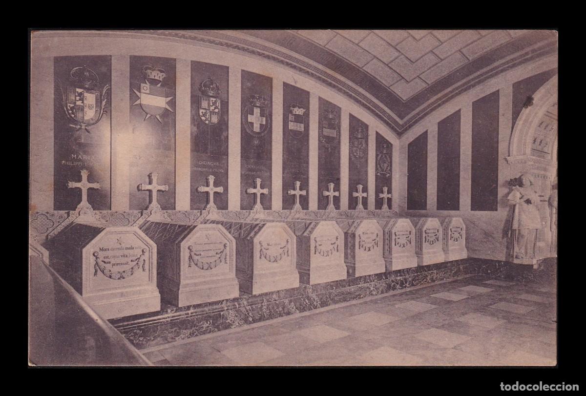 Postales: Antigua Postal El Escorial Pante&oacute;n de infantes Primera Sala