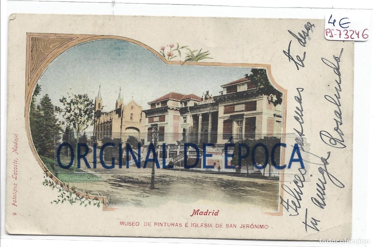 Postales: (PS-73246)POSTAL DE MADRID-MUSEO DE PINTURAS E IGLESIA DE SAN JERONIMO.FOTOTIPIA LACOSTE