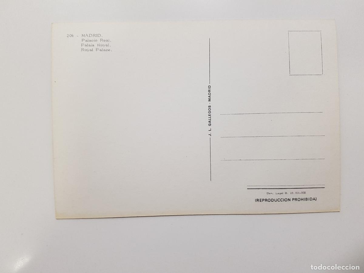 Postales: POSTAL MADRID PALACIO REAL. SIN CIRCULAR. 1970 - Foto 2