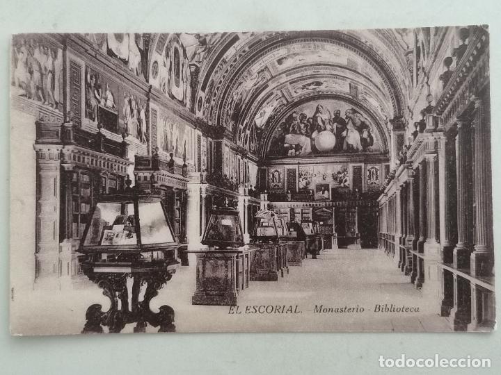 Postales: POSTAL EL ESCORIAL, BIBLIOTECA, MONASTERIO
