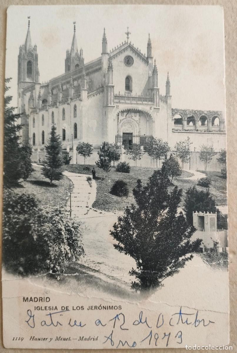 Postales: MADRID IGLESIA DE LOS JERONIMOS HAUSER Y MENET - Foto 1