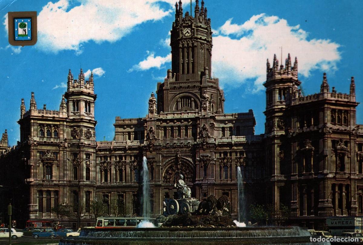 Postales: Madrid la cibeles y palacio de comunicaciones sin circular - Foto 1