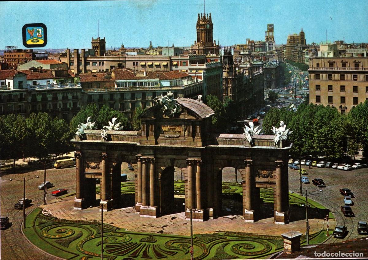 Postales: Madrid puerta de Alcala sin circular - Foto 1