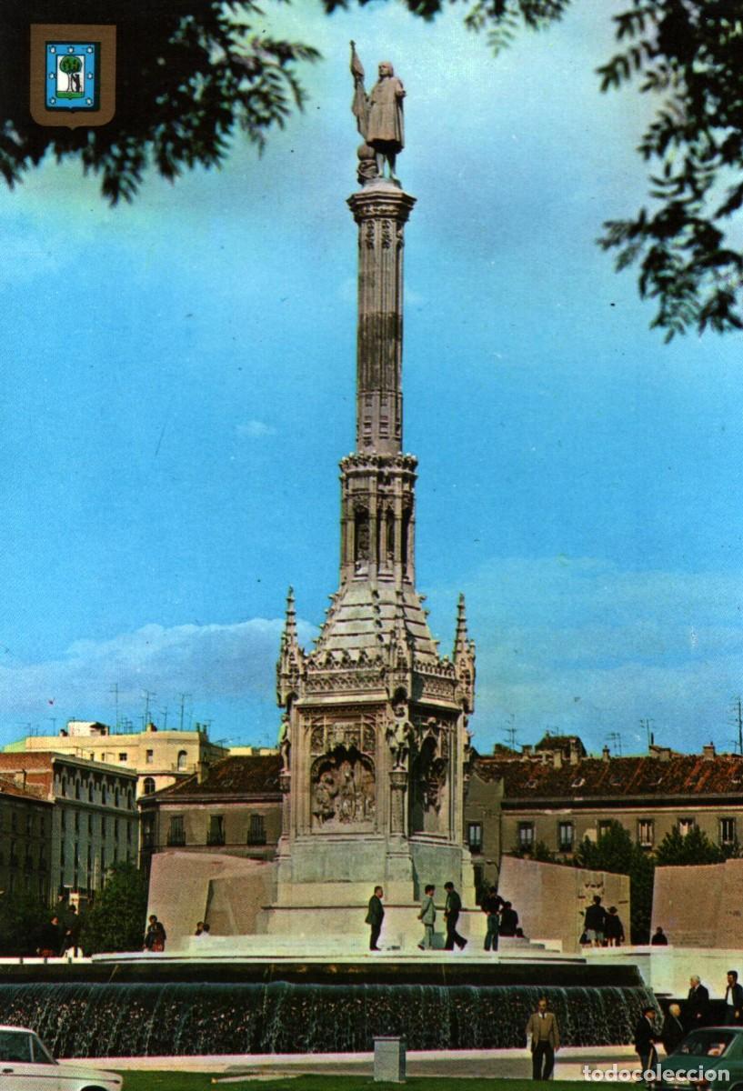 Postales: madrid monumento a Col&oacute;n sin circular - Foto 1