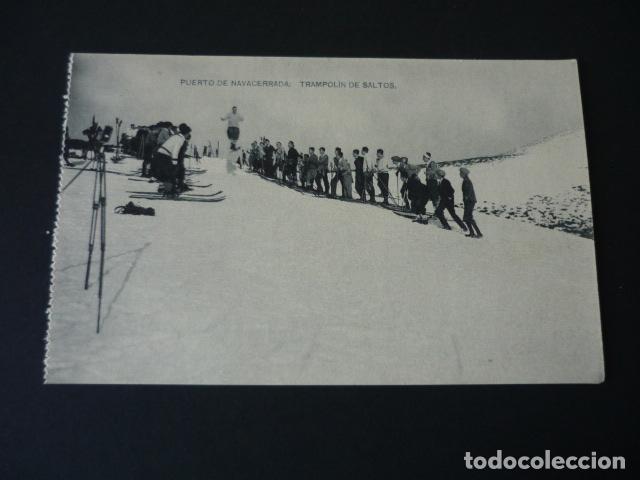 Postales: PUERTO DE NAVACERRADA MADRID TRAMPOLIN DE SALTOS - Foto 1
