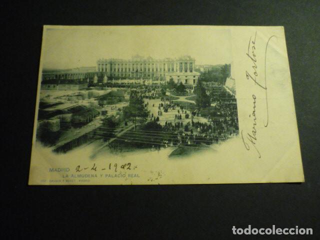 Postales: MADRID LA ALMUDENA Y PALACIO REAL HAUSER Y MENET - Foto 1