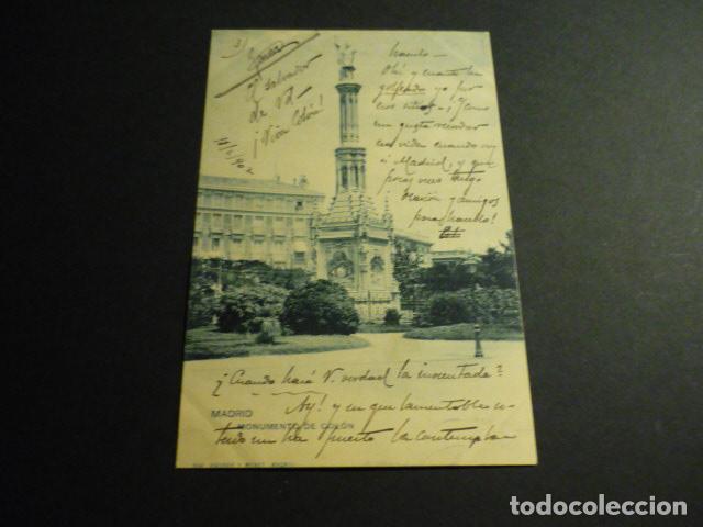 Postales: MADRID MONUMENTO DE COLON HAUSER Y MENET - Foto 1