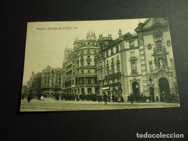 Postales: MADRID ENTRADA DE LA GRAN VIA - Foto 1