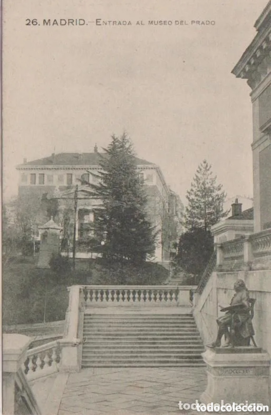 Postales: MADRID - ENTRADA AL MUSEO DEL PRADO - GRAFOS - Foto 1