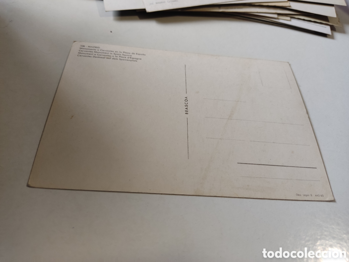 Postales: Postal Madrid monumento a Cervantes - Foto 2
