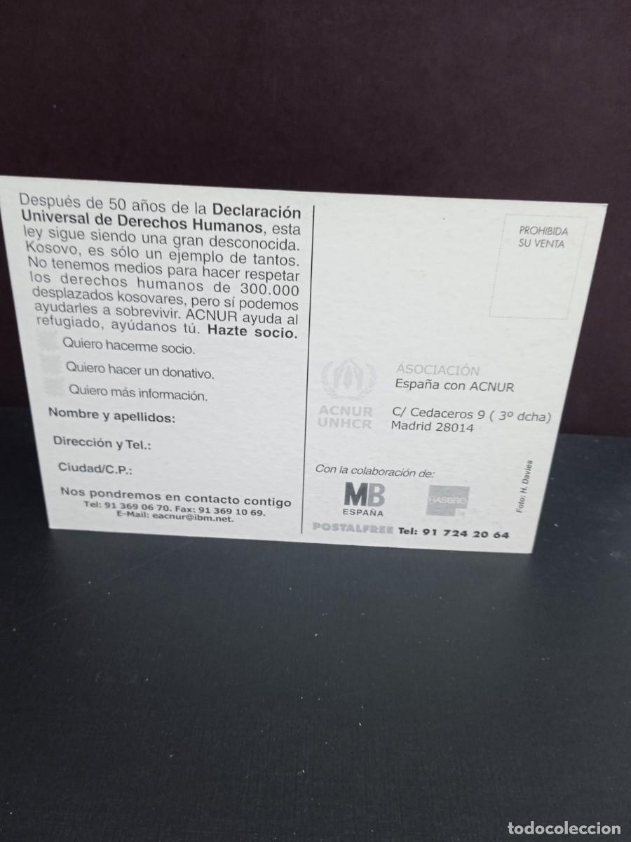 Postales: P294 Madrid . ACNUR . Postal free - Foto 2