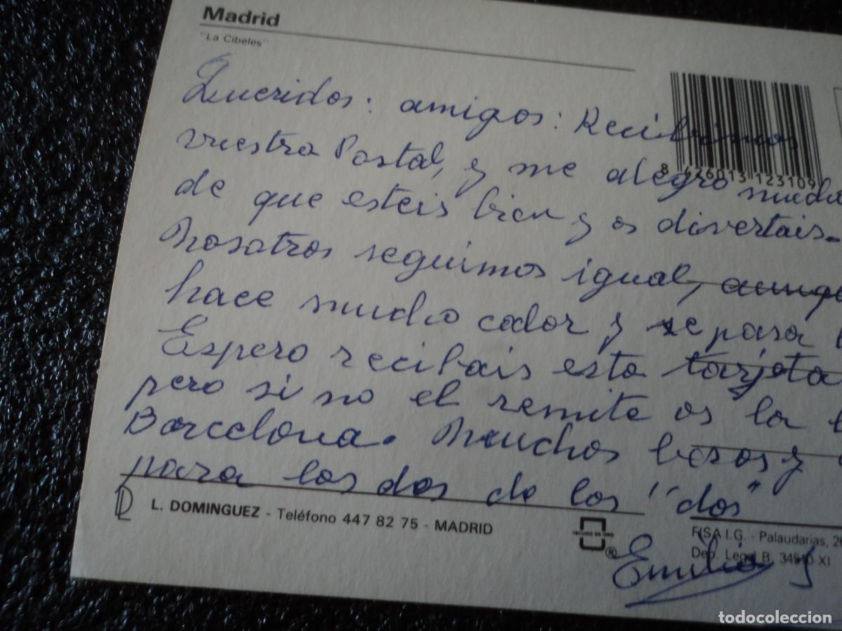 Postales: madrid, la cibeles, ed. dominguez, circulada - Foto 2