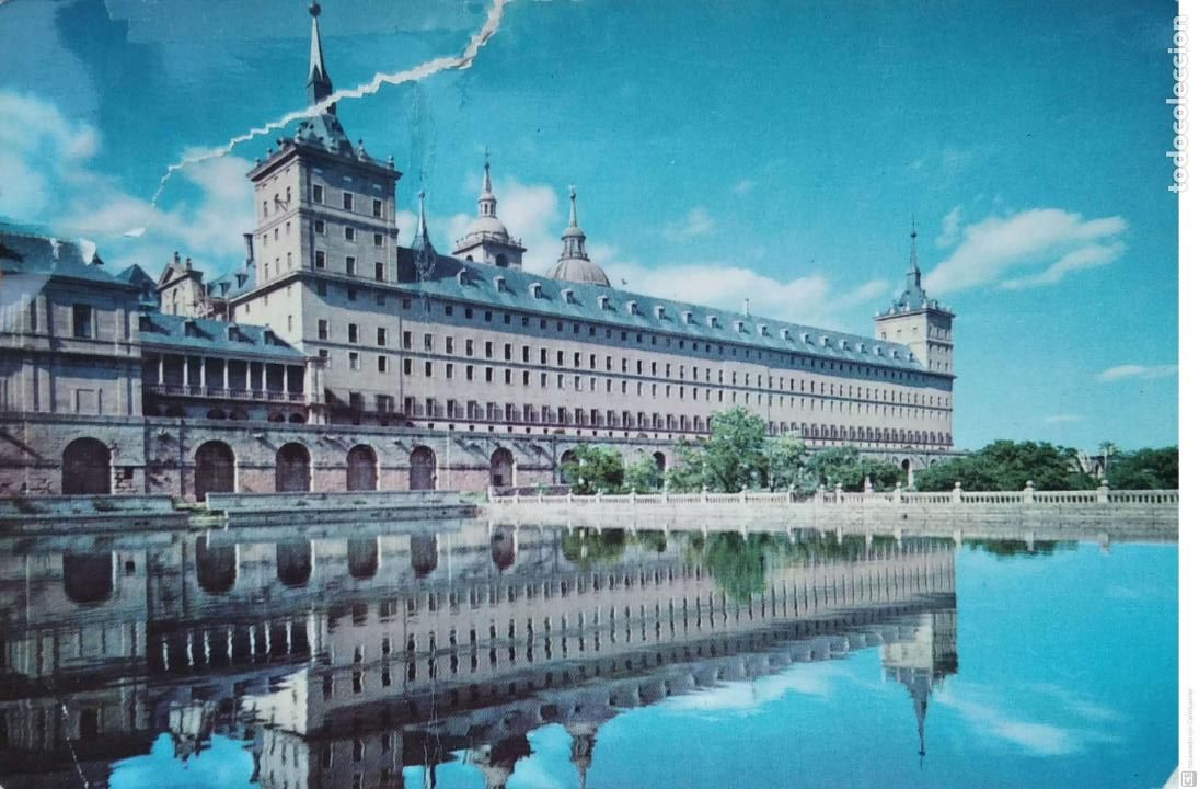 Cartes Postales: El Escorial. 903 Monasterio. Estanque de la Huerta. Editorial Patrimonio Nacional. Usada con sello.