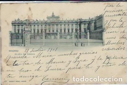 Postales: MADRID - PLAZA DE ARMAS - HAUSER Y MENET - Foto 1