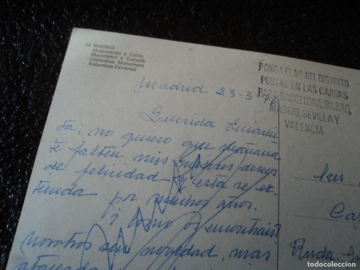 Postales: 59 madrid, monumento a colon, circulada - Foto 2