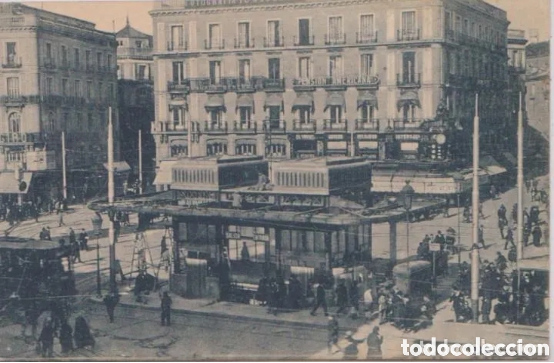 Postales: MADRID - PUERTA DEL SOL - GRAFOS - Foto 1