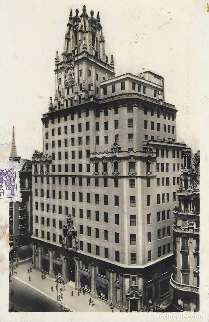 Postales: MADRID - 10. PALACIO DE LA TELEF&Oacute;NICA - CIRCULADA 1949 - Foto 1