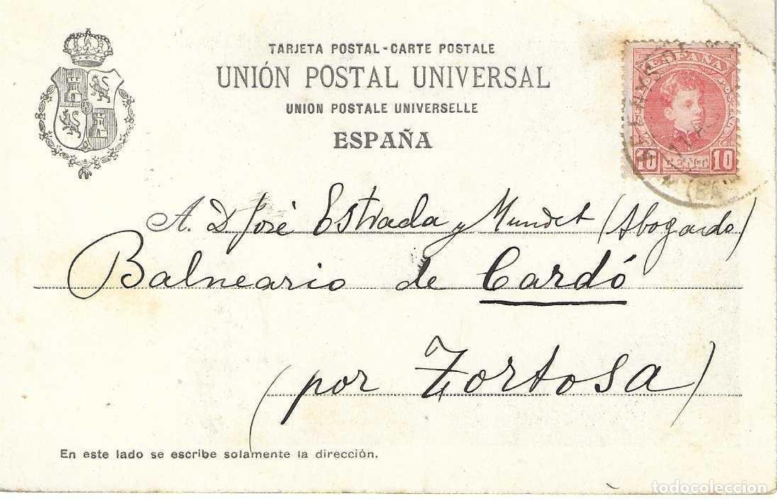 Postales: ESCORIAL - INTERIOR DE LA IGLESIA - CIRCULADA 1903 - Foto 2