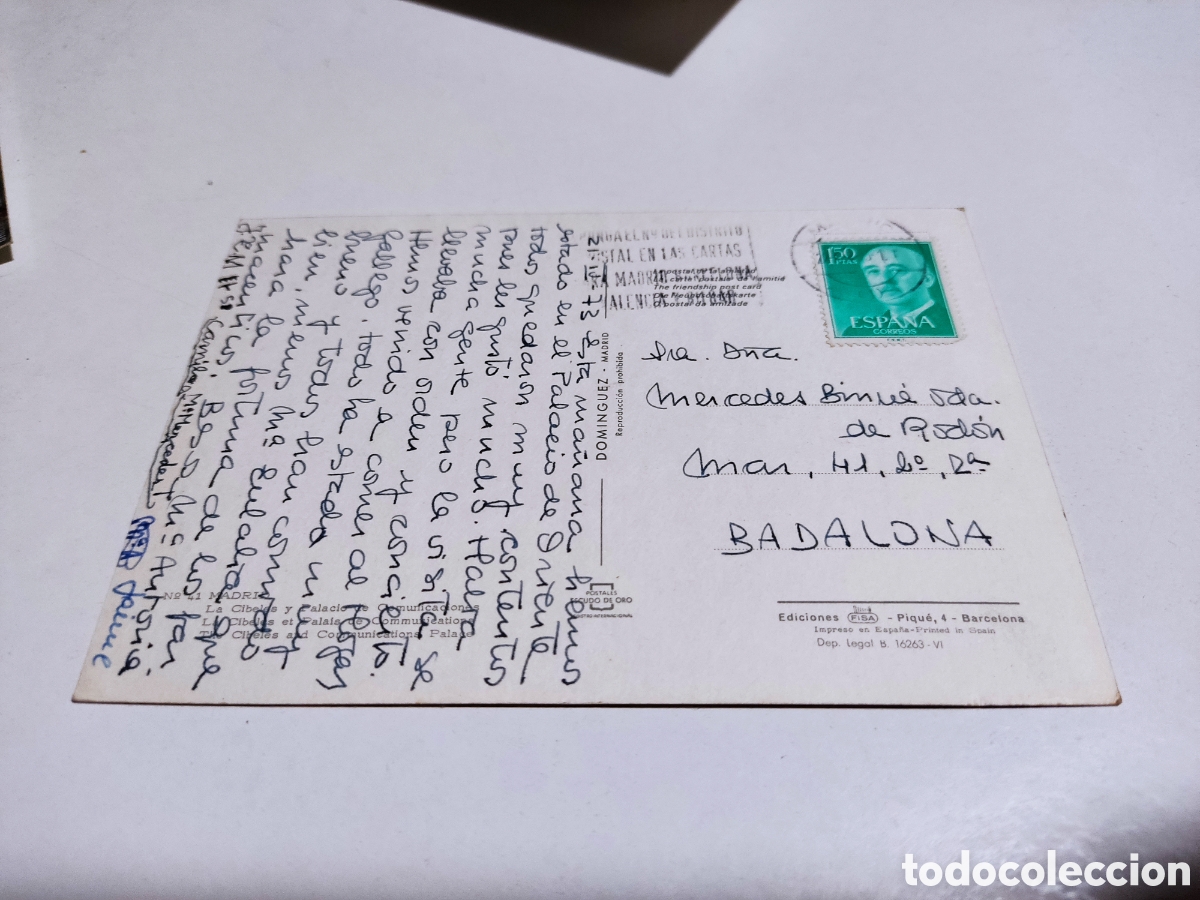 Postales: Postal Madrid La Cibeles - Foto 2