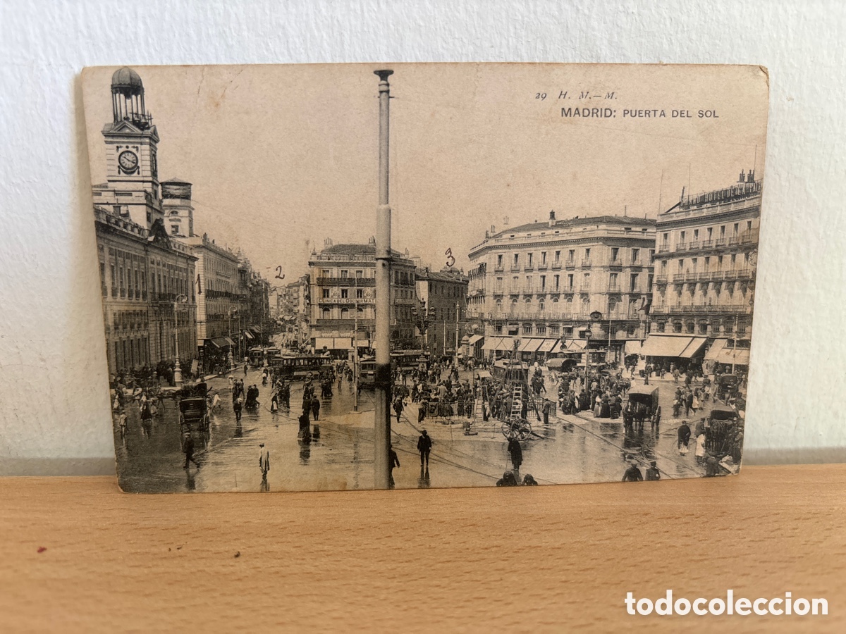Postales: Tarjeta postal Madrid, puerta del Sol - Foto 1