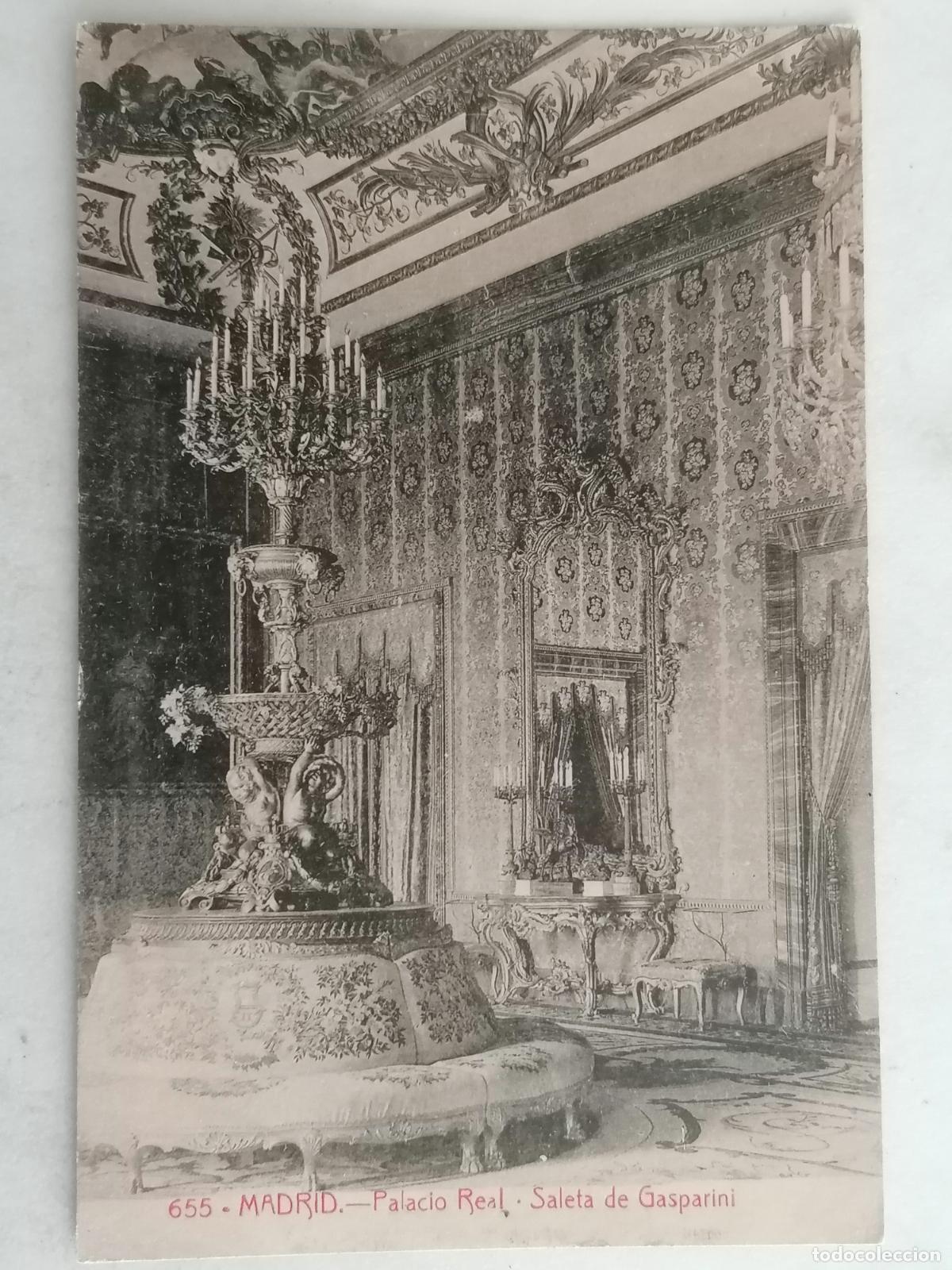 Postales: POSTAL PALACIO REAL, SALETA DE GASPARINI, N&ordm; 655, SIN CIRCULAR
