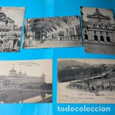 Postales: POSTALES HAUSER Y MENET EL ESCORIAL 45, 143, 590, 940 Y 1744 UNA CIRCULADA CON SELLO