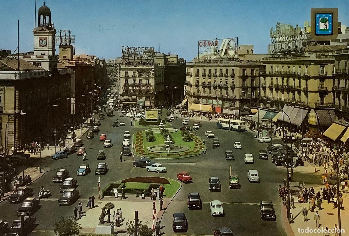 Postales: MADRID Puerta del Sol, Dominguez circulada 1973 - Foto 1