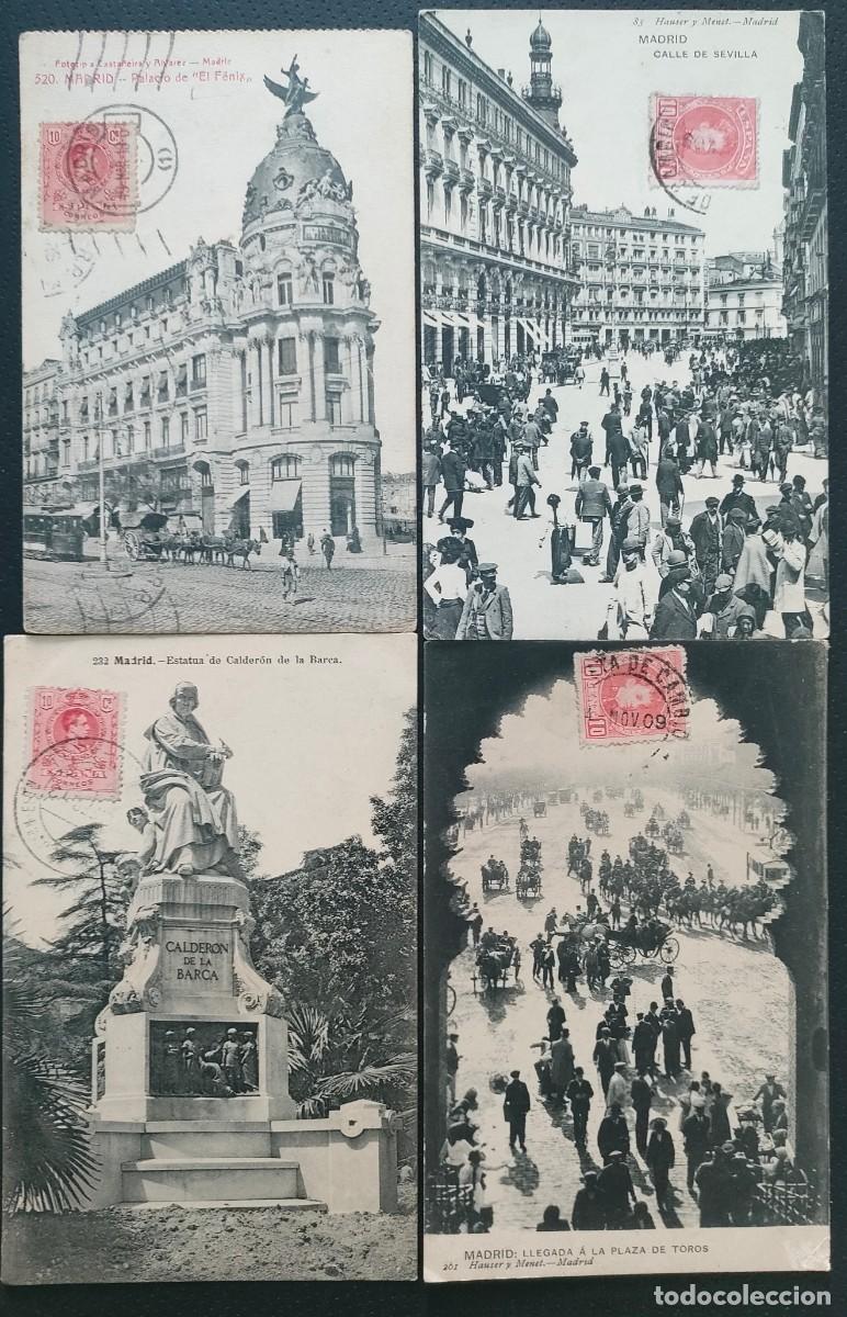 Postales: MADRID LOTE DE 4 POSTALES DIVERSAS DE EPOCA - Foto 1