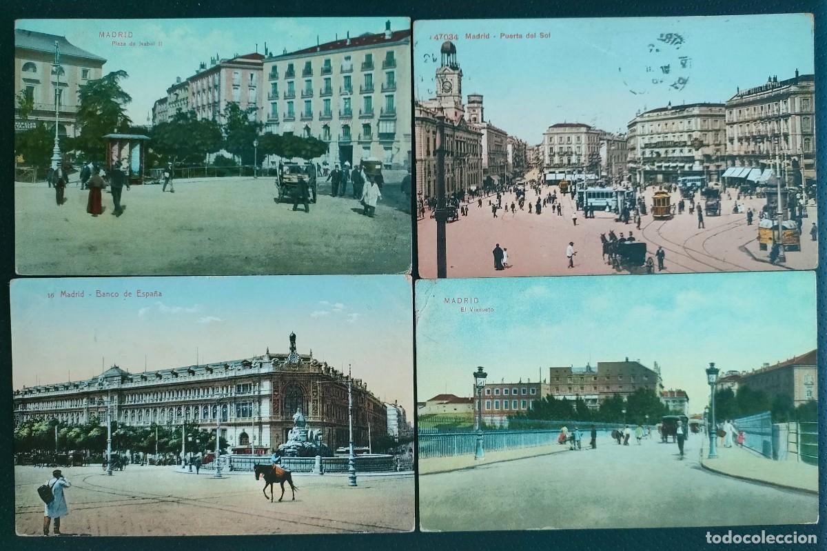 Postales: MADRID LOTE DE 4 POSTALES DIVERSAS DE EPOCA - Foto 1